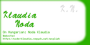 klaudia noda business card